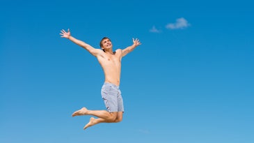 a person leaping