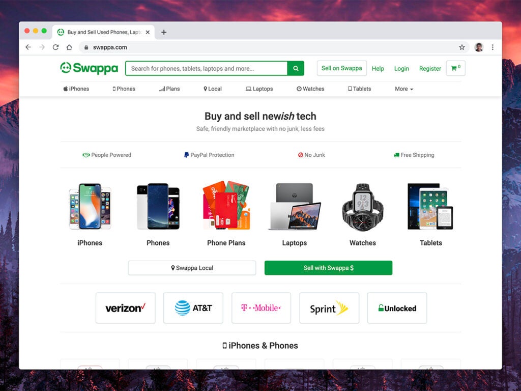 a screenshot of online marketplace Swappa