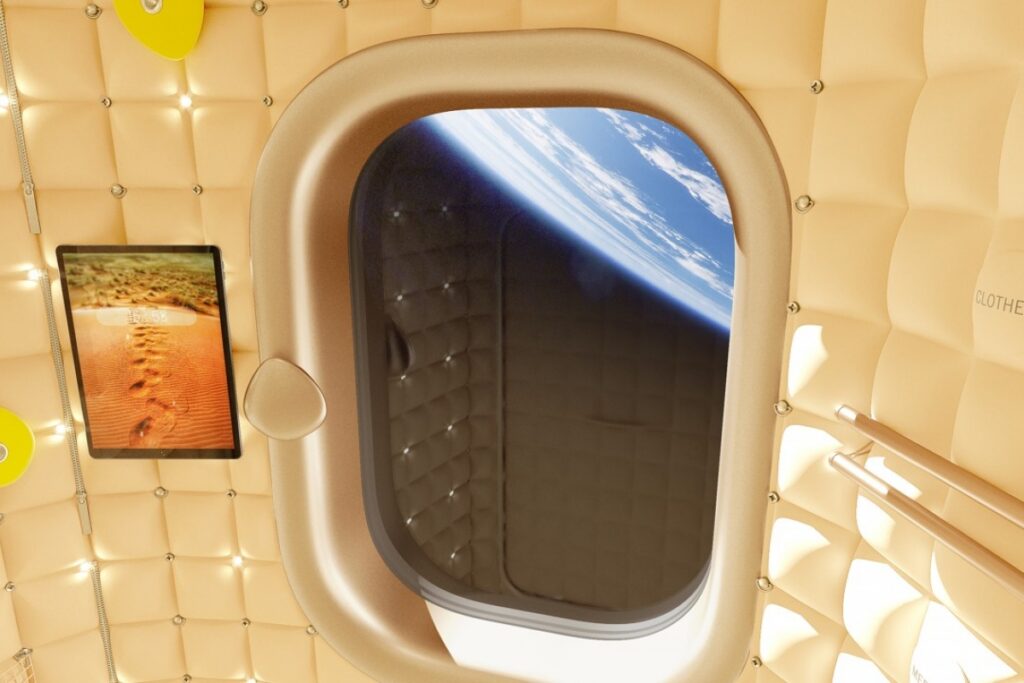 mock up of a space cabin for tourism