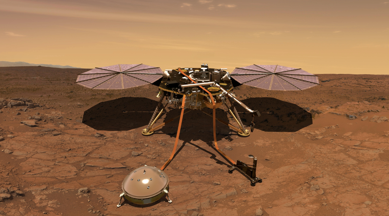 a lander on mars illustration