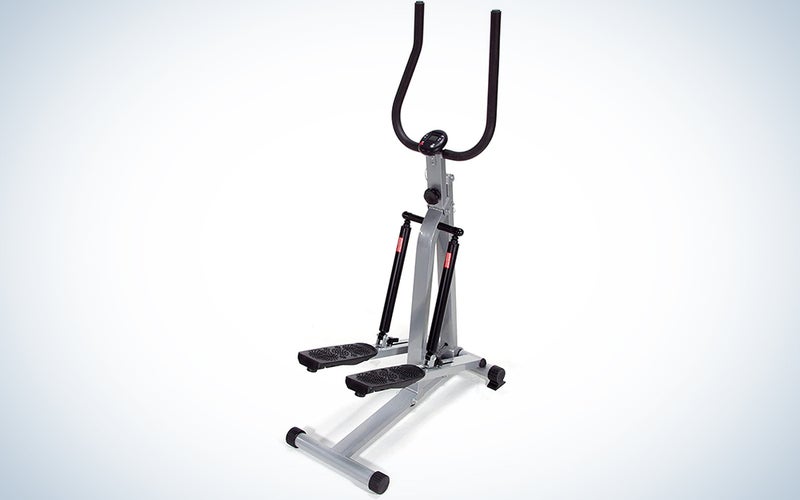 Sunny Health & Fitness Twist Stepper Step Machine with Handle Bar and LCD Monitor