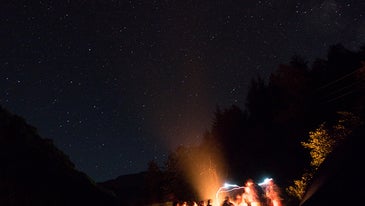 fire at a campsite