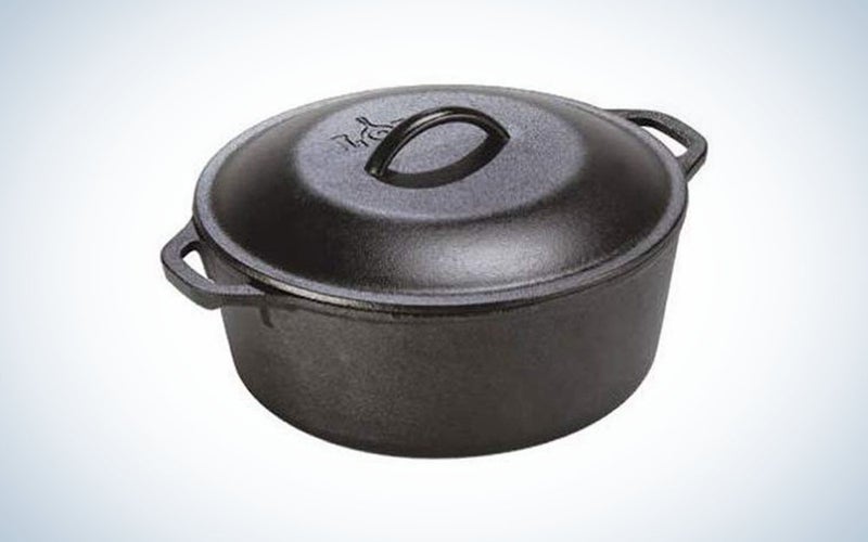 Lodge 5 Quart Cast Iron Dutch Oven with Lid and Dual Loop Handle