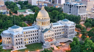 The Mississippi capitol building in Jackson