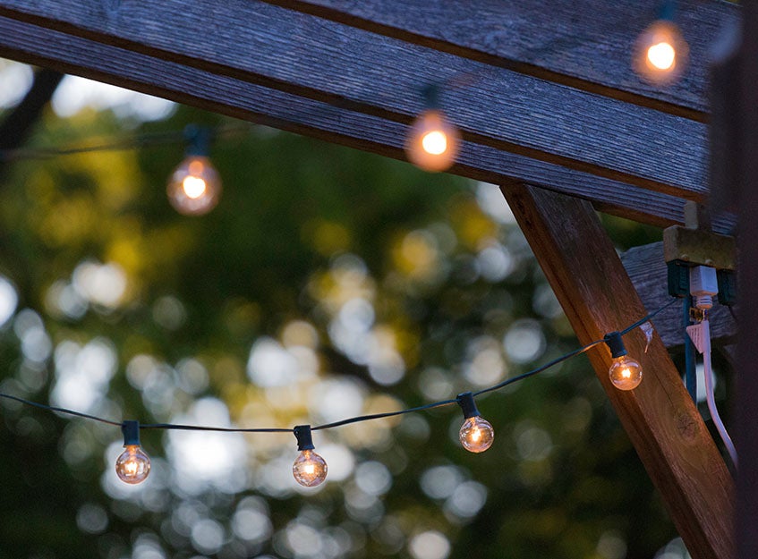 string lights outdoors