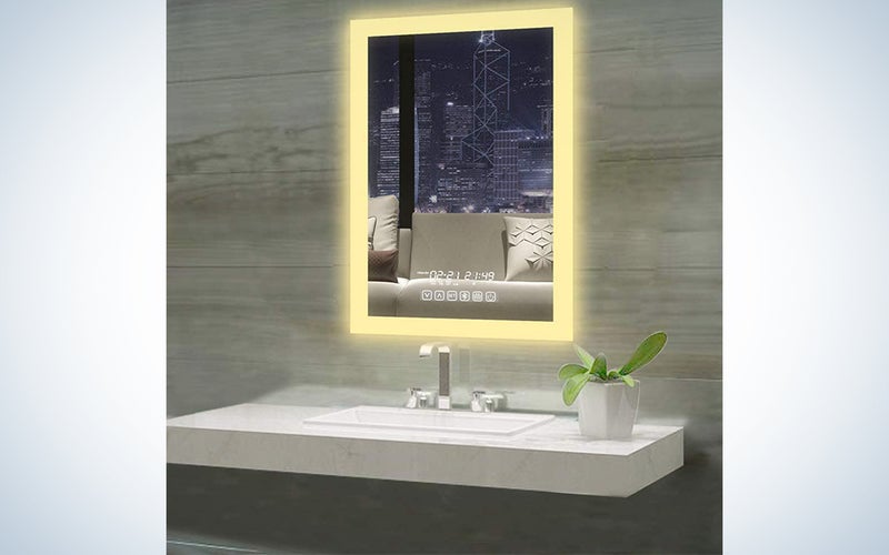 Gesipor Vertical LED Backlit Bathroom Mirror