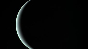 Uranus partially illuminated