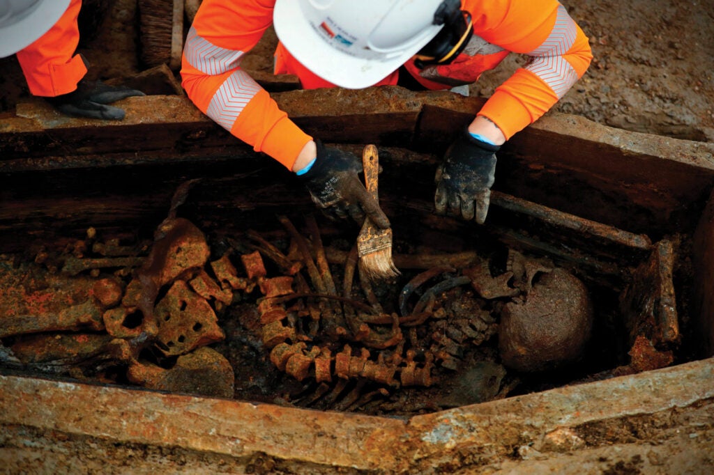 skeleton discovered during construction