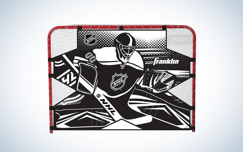 Franklin Sports Hockey Shooting Target - NHL - Fits 54 x 44 Inch Hockey Goal - Perfect For Hockey Shooting Practice - 5 Targets