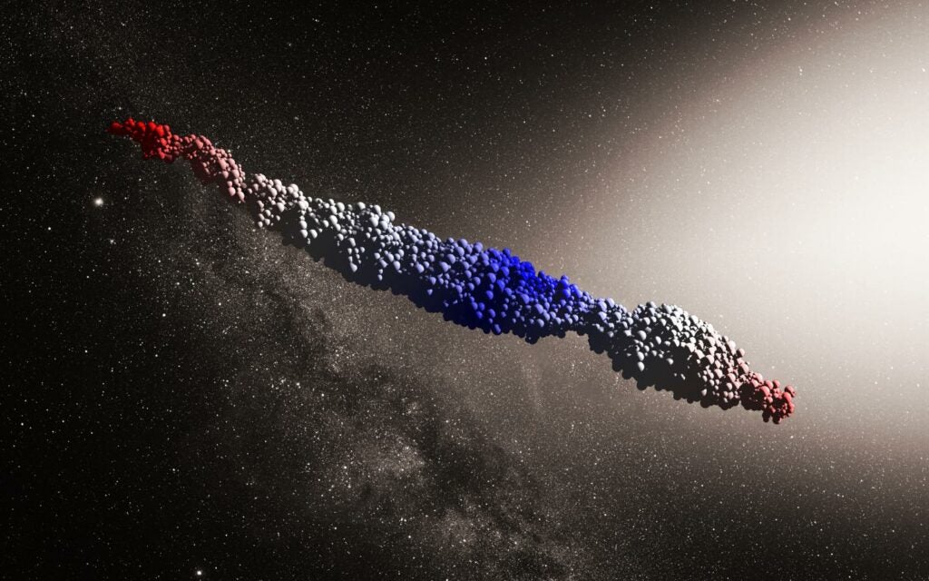 Simulation of 'Oumuamua's makeup.