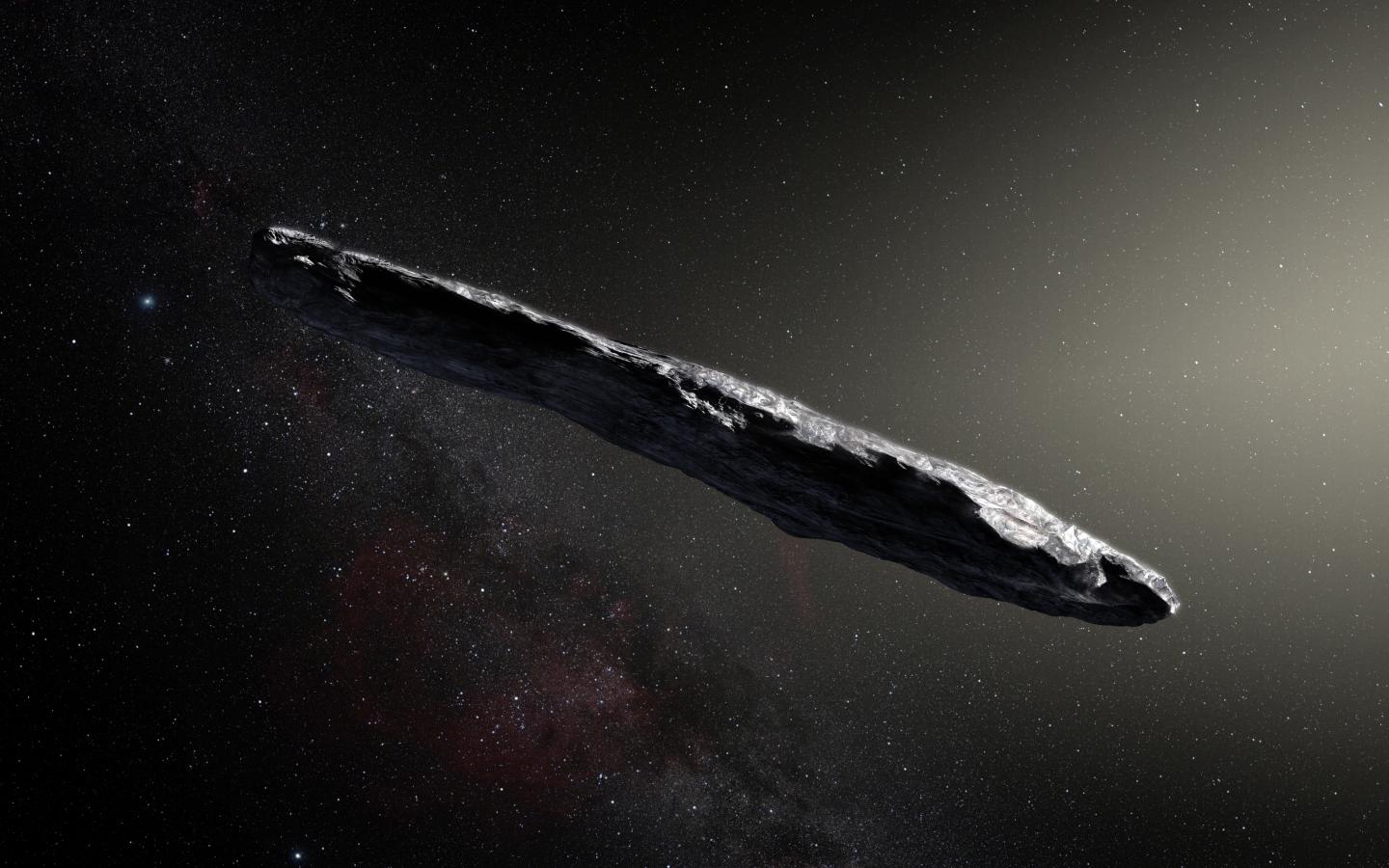 Artist's impression of 'Oumuamua.