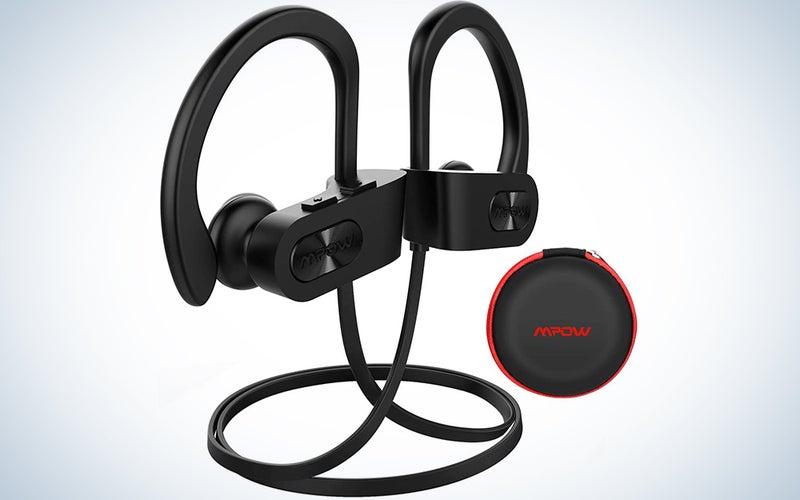 Mpow Wireless Headphones Bluetooth 5.0, Up to 9 Hrs Playing Time IPX7 Waterproof Running Headphones In-ear Earbuds for Gym Cycling Workout Running Hiking Fitness with Built-in Noise Cancelling Mic