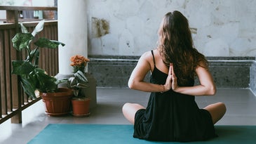 woman on a yoga mat