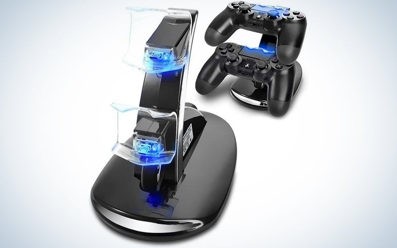 PS4 Controller Charger, PS4 Charger YCCTEAM 2 Hours Fast Charging Stand 5V 1A PS4 Charger Dock Holder for PS4/ PS4 Slim/ PS4 Pro Wireless Controller