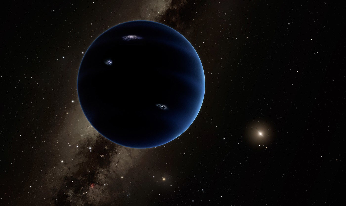 An artist's interpretation of what a ninth planet could look like.