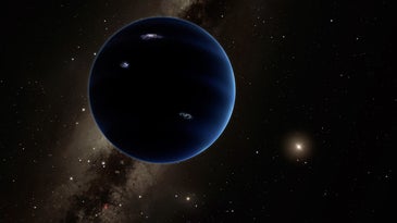 An artist's interpretation of what a ninth planet could look like.