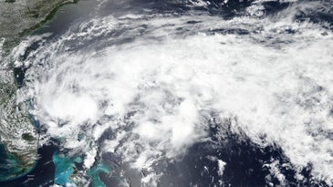 satellite view of tropical storm arthur 2020