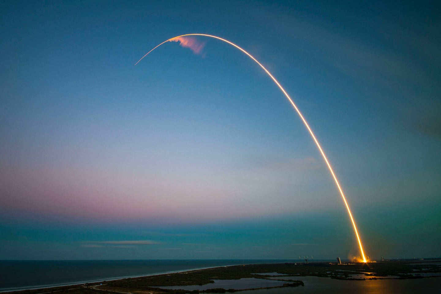 A SpaceX rocket seen launching from Cape Canaveral in Florida.