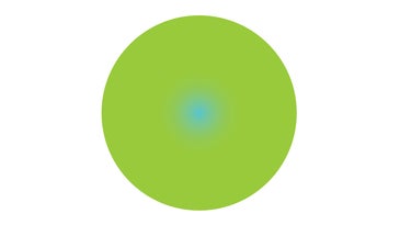 blue dot in green circle