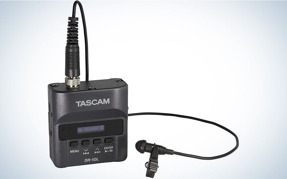 Tascam DR-10L Portable Digital Audio Recorder and Lavalier Microphone