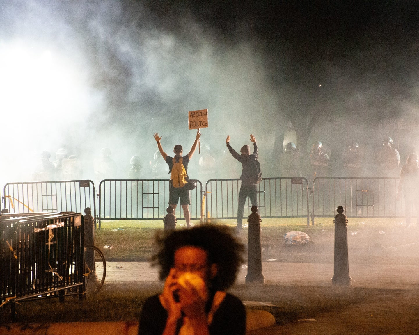 Protesters in Washington, D.C. faced off with canisters of tear gas at the end of May.