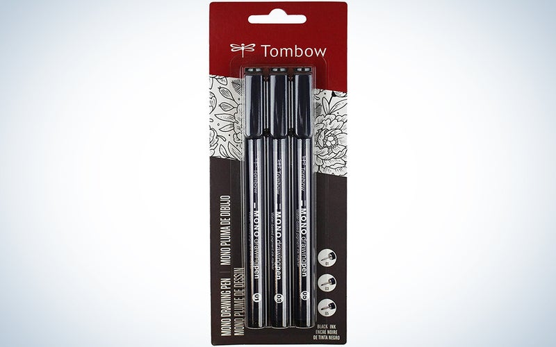Tombow 66403 MONO Drawing Pen, 3-Pack. Create Precise, Detailed Drawings with Three Tip Sizes
