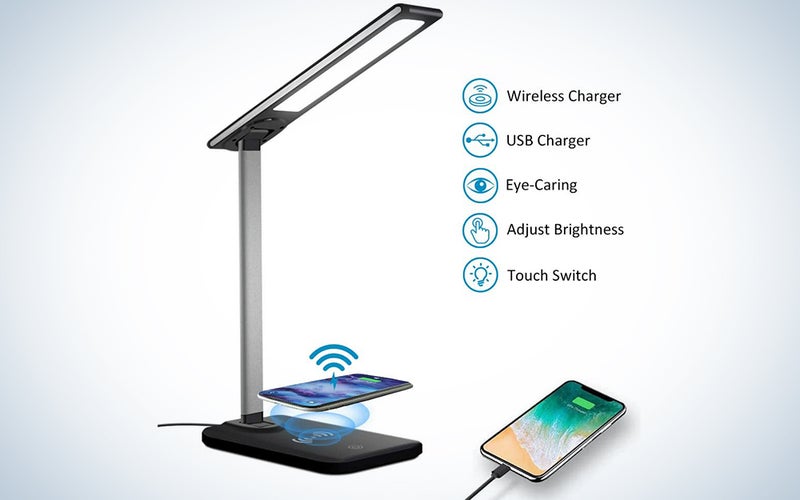 AOBISI LED Desk Lamp with Wireless Charger