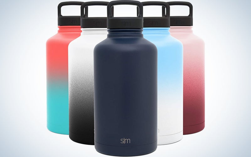 Simple Modern Water Bottle Reusable Summit Wide Mouth Stainless Steel Thermos Flask, 64oz Handle Lid