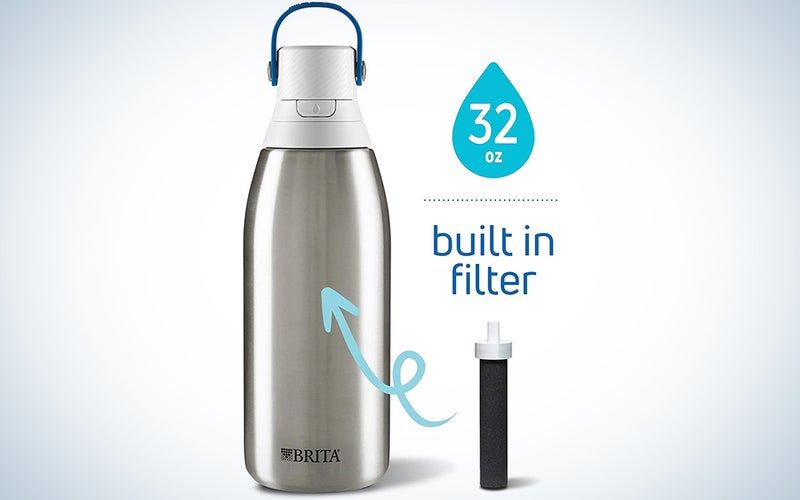 Brita Stainless Steel Water Filter Bottle, 32 oz