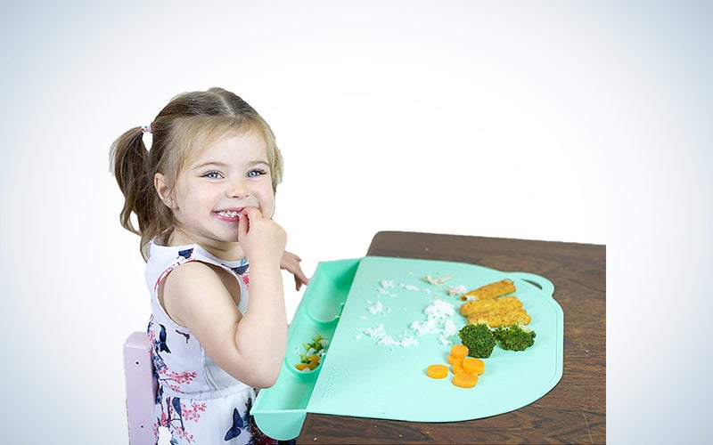 UpwardBaby Mint Silicone Placemats for Kids Babies and Toddlers