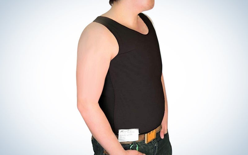 Tranz Forms Chest Binder for Men | at Surgical Powernet High-Quality Sleeveless Black FTM Binder with Double Panel Front