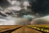 A supercell pelts hail down on Byers, Colorado. May 21, 2014.