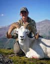 B.C. guide Rachel Ahtila with a harvested Dall Sheep.