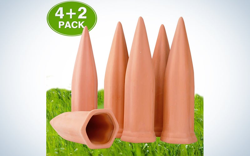 Plant Watering Devices 6 Pack Terracotta Vacation Plant Waterer
