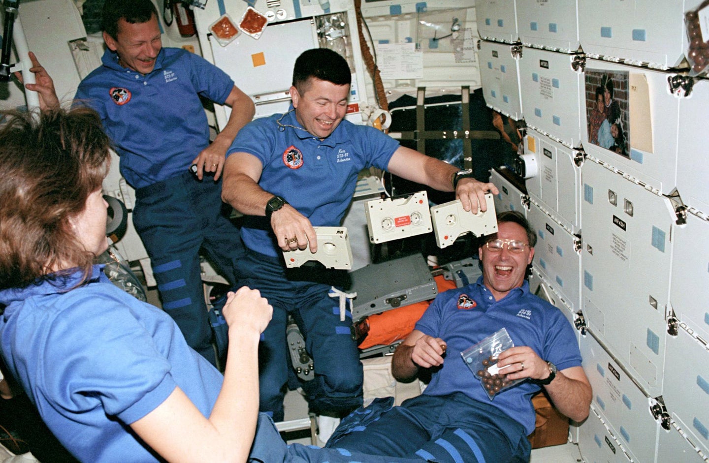 Astronauts having fun