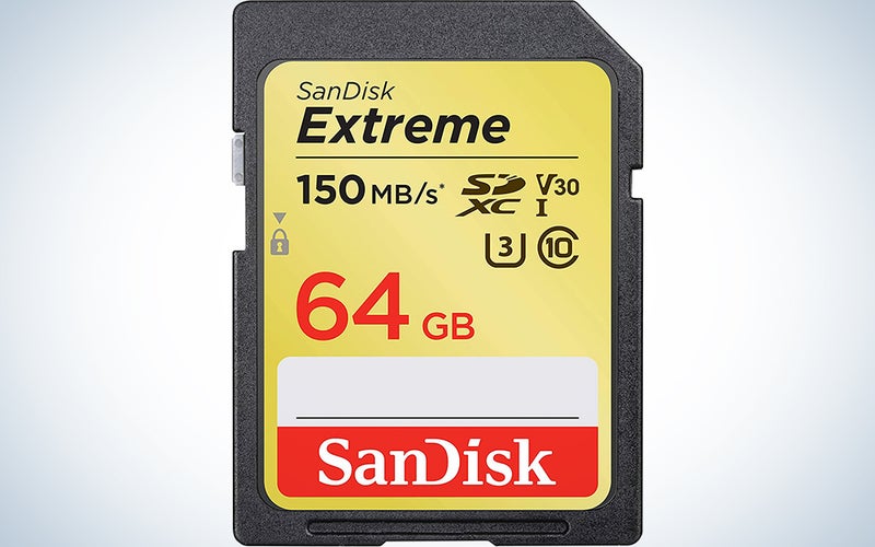 SanDisk 64GB Extreme SDXC UHS-I Card - C10, U3, V30, 4K UHD, SD Card - SDSDXV6-064G-GNCIN