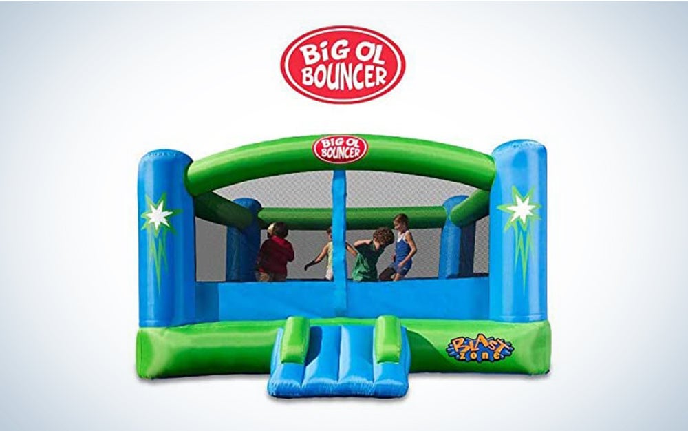 Blast Zone Big Ol Bouncer - Inflatable Bounce House with Blower - Huge - Premium Quality - Great For Events - Holds 6 Kids