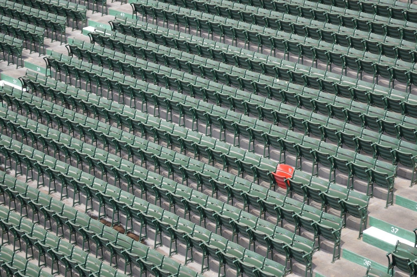 An empty Fenway Stadium