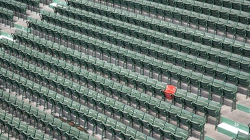 An empty Fenway Stadium