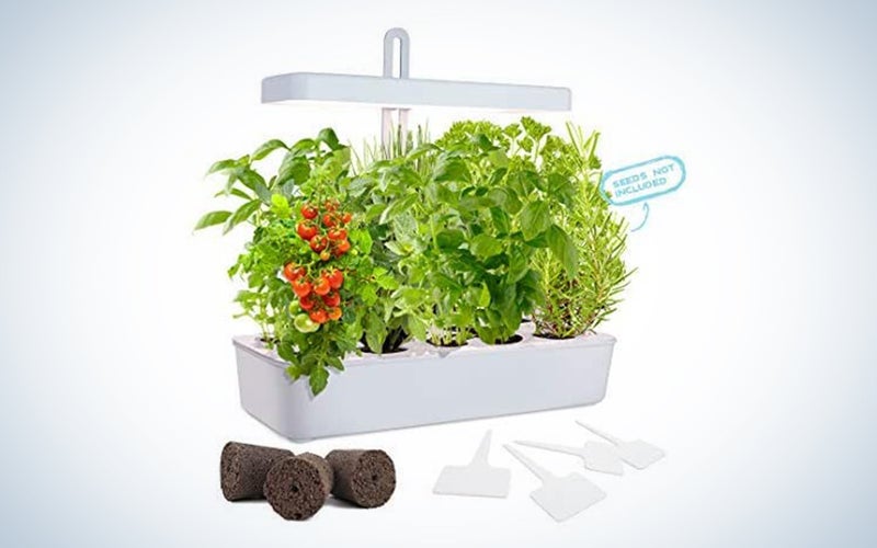 GrowLED LED Height Adjustable,10-Pod Indoor Garden Germination Kit