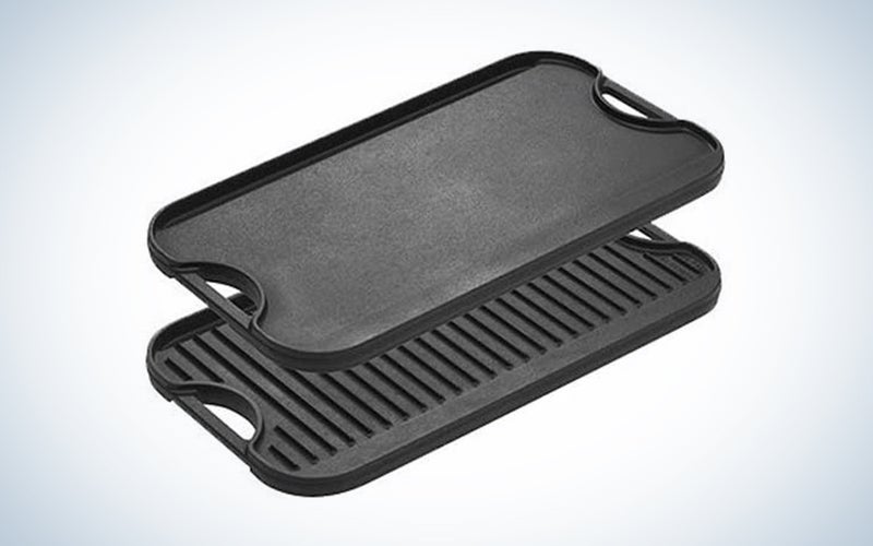 Lodge Pre-Seasoned Cast Iron Reversible Grill/Griddle With Handles, 20 Inch x 10.5 Inch