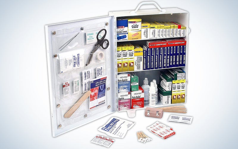 Rapid Care First Aid 80094 3 Shelf ANSI/OSHA Compliant All Purpose First Aid Cabinet