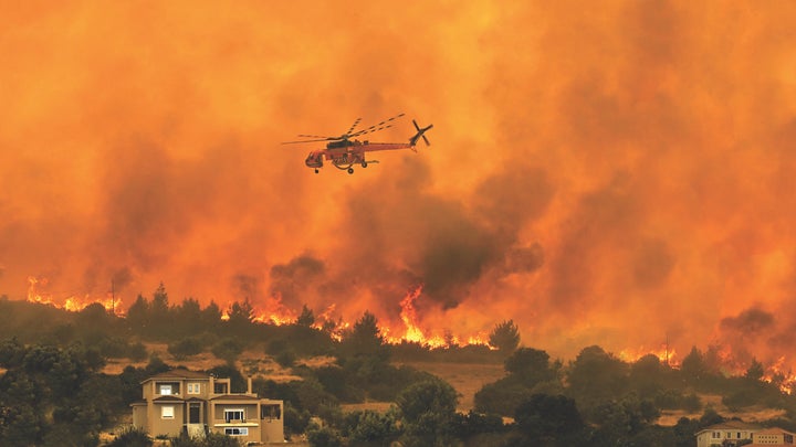 Greece fires helicopter