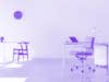 purple monochrome photo modern sparse office