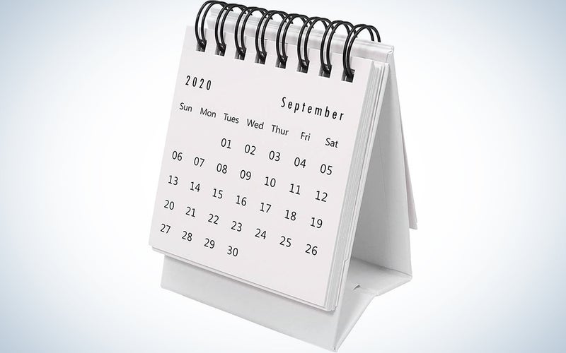 Stand-Up Monthly One-Year Desktop Calendar