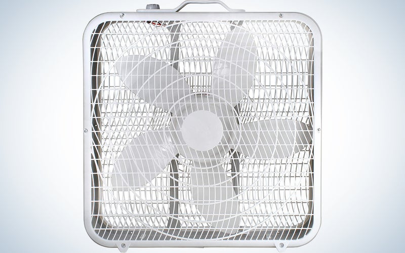 Comfort Zone CZ200ABK 20" 3-Speed Box Fan for Full-Force Air Circulation with Air Conditioner