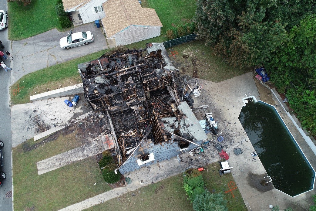Merrimack Valley destroyed house