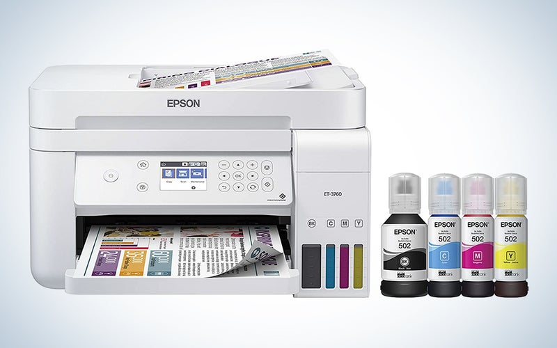 Epson EcoTank ET-3760 Wireless Color All-in-One Cartridge-Free Supertank Printer with Scanner, Copier and Ethernet