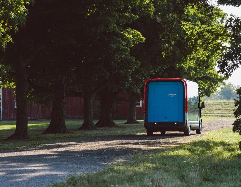 Amazon Rivian Electric Delivery Van
