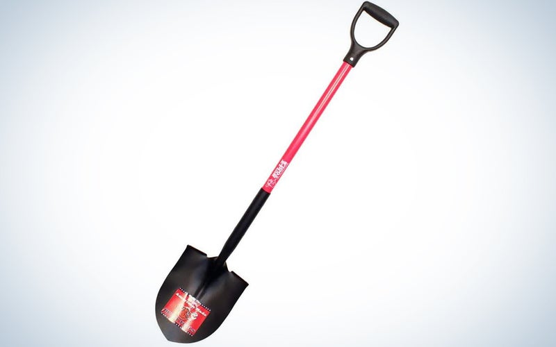 Bully Tools 82519 14-Gauge Round Point Shovel with Fiberglass D-Grip Handle